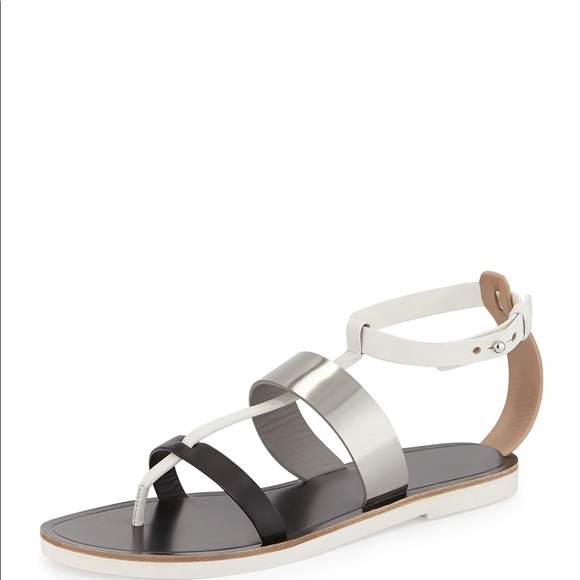 VINCE. Crete Multicolor Leather Strappy Gladiator Thong Sandals Size 8.5 EUC - Picture 1 of 12